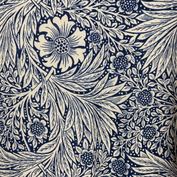H&M x William Morris & Co 4 Floral Print Top Blouse Navy Blue Ivory - Picture 11 of 15